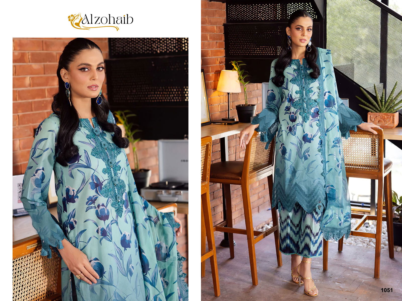 Girl Glam By Alzohaib Cotton Embroidery Patches Pakistani Suits Wholesalers In Delhi
